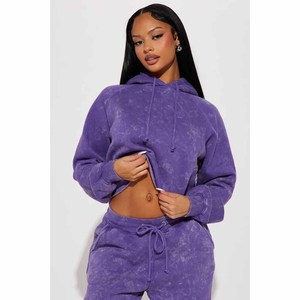 Crop hoodie <b>Women's</b> Tracksuit Street Wear New Arrival <b>Women</b> Track Suit for Adult Custom Casual 100% Cotton Made in Pakistan - Product Image 3