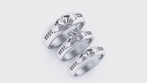 925 silver Holding Hand <b>Ring</b> Set Custom Minimalist Promise Natural Diamond Fashion Jewelry Unique Trending Design Gift for women - Product Image 6