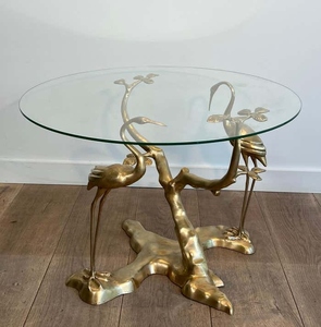 Table basse en laiton pur, modèle 2025, très prisée, table basse de luxe en laiton, mobilier de salon de style Regency - Product Image 3