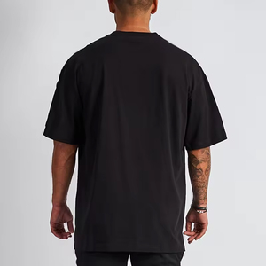 เสื้อยืดทรงบ็อกซี่ไหล่ตกแบบยูนิเซ็กส์ กำลังฮิต พิมพ์โลโก้ได้ตามสั่ง ผลิตจากผ้าโพลีเอสเตอร์ผสมคอตตอน สไตล์สตรีทแฟชั่นสำหรับผู้ชาย - Product Image 2