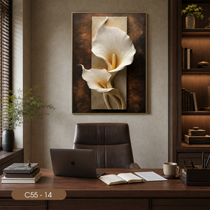 Art mural abstrait de la marque HALO, best-seller, œuvre d'art botanique, décoration intérieure moderne, verre trempé personnalisable, origine Vietnam - Product Image 3