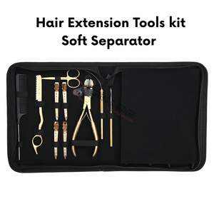 Kit de Herramientas para Instalación de Extensiones de Cabello: Alicates para Micro Anillos, Alicates para Extensiones de Cinta Adhesiva, Cortador para Remover Adhesivos, Aguja para Extraer Extensiones, Tijeras, Cuchilla - Product Image 5