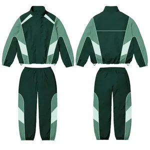 Ensemble survêtement personnalisé avec logo, couleur violette, veste coupe-vent et pantalon pour homme, 2 pièces, streetwear, sportswear, fournisseur de survêtements en nylon - Product Image 5