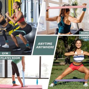 ESB 0.5+AW 3LB (Pair) Long Resistance Ankle/Wrist Weights Pull Assist Exercise Bands Set - Product Image 6