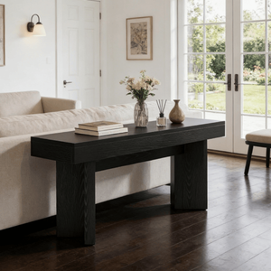 Consolle Lunga Moderna di Lusso in Legno Massello, Arredamento Contemporaneo per Ingresso, Appartamento o Soggiorno d'Hotel - Product Image 6
