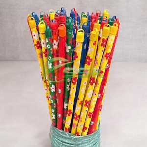 Colorful Eco-Friendly Home Use Broom Handle 2 1 Waterproof Tampico Bristles Portable High Quality 100% Eucalyptus Wood Vietnam - Product Image 3