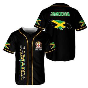 Nueva Camiseta de Béisbol Personalizada con la Bandera de Jamaica, Unisex para Adultos, Ropa Deportiva para Hombre - Product Image 3