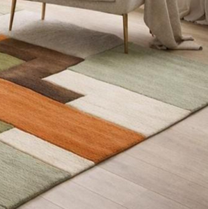 Tapis KNOT RUG en laine tuftée à la main, haute qualité, moderne, multicolore, fait main, écologique, pour salon, chambre d'enfants, hôtels, bureau - Product Image 2