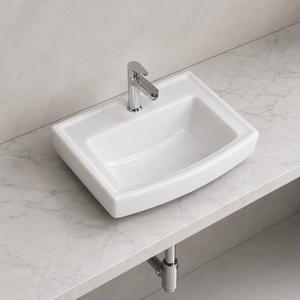 Lavabo Ovalado Moderno LORAS, de Pared, Pulido, Fácil de Limpiar, con 5 Años de Garantía, para Apartamentos, Casas de Campo, Hoteles, Escuelas, Hospitales y Baños - Product Image 6