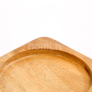Sous-verre carré en teck écologique, durable, sans peinture ni vernis, sans danger pour les aliments, halal, personnalisable pour la cuisine - Product Image 4
