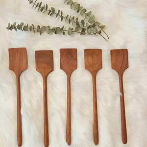 ช้อนไม้ทำมือขนาด 16 ซม.: ลายดอกทานตะวัน โคลเวอร์ และหัวใจ ของตกแต่งสไตล์วินเทจ ทำด้วยไม้หลายชนิด สำหรับใช้บนโต๊ะอาหาร - Product Image 4