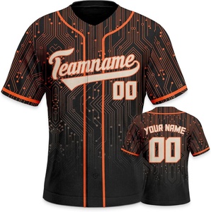 Maillot de baseball personnalisé par sublimation, chemise boutonnée, uniforme sportif sublimé - Product Image 1