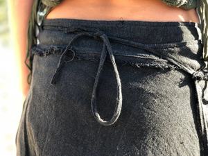 Falda Larga Maxi de Algodón Crudo Estilo Boho |   Falda de hada bruja con capas escalonadas |   Ropa para el Festival Gitano |   Falda cruzada estilo élfico para mujer - Product Image 2