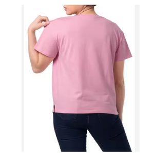 Camisetas al por mayor de nueva moda con lavado ácido, negras, 100% algodón, oversize, con lavado enzimático, estilo vintage para mujer - Product Image 2