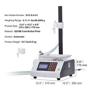 Macchina Riempitrice Automatica di Bottiglie con Capacità di Pesatura 50-5000g, Pompa a Ingranaggi per Riempimento Liquidi, Controllo Digitale, Macchine di Riempimento Commerciali - Product Image 4