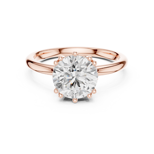 Bague de fiançailles en diamant de laboratoire rond brillant certifié IGI 2 carats, or massif 14 carats, bague d'anniversaire - Product Image 5
