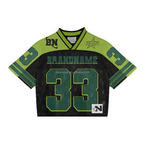 Op maat gemaakt ademend antibacterieel American Football shirt met korte mouwen, teamnaam op de voorkant, gepersonaliseerde naam en nummer - Product Image 2