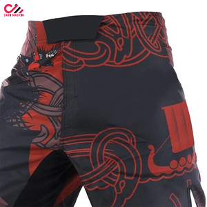 Shorts MMA durables pour hommes avec taille élastique et fentes latérales, parfaits pour l'entraînement en salle et les séances de combat. - Product Image 4