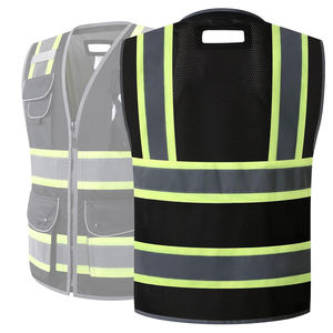 Chaleco de Seguridad de Alta Visibilidad en Poliéster con Tela de Malla, Tiras Reflectantes, Resistente a Altas Temperaturas y Transpirable para Trabajo Industrial - Product Image 3