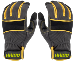 Gants de sécurité pour mécaniciens Adiha Impex, respirants, résistants à la chaleur, 8 mil, taille XL, coutures personnalisées, couleur noire et jaune de qualité supérieure - Product Image 4