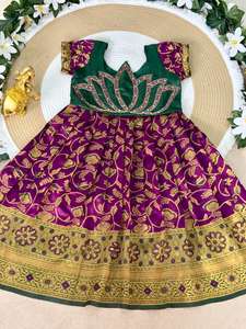 Vestido Festivo Clásico de Seda para Niñas – Especial para Eventos Culturales y Fiestas - Product Image 2