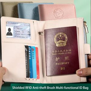 Wholesale Custom PU Leather Card <b>Holder</b> Sublimation Travel <b>Wallet</b> Business Style Passport Cover Blanks for ID Business Cards - Product Image 2