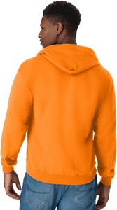 Sweat-shirt à capuche zippé vert pour homme, coupe classique, en polaire, couleur unie, pour l'automne - Product Image 5