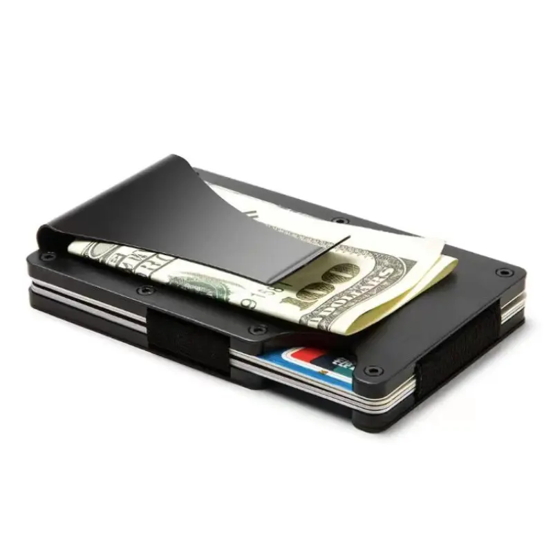 Metal Minimalist Wallet Card holders Slim Wallet for men slim aluminum metal money clip
