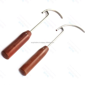 Juego profesional de 2 instrumentos ortopédicos de acero inoxidable de alta calidad, pasador de alambre manual con mango de fibra de madera, 45 mm, 70 mm, CE - Product Image 6