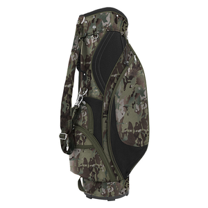 Sac de golf professionnel en cuir synthétique jaune moutarde avec organisation multi-poches et housse de pluie assortie - Product Image 5