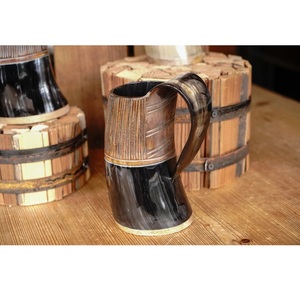 Taza Decorativa de Cuerno de Búfalo de Buena Calidad para Exhibición en Bar o Cocina, Artículos de Colección Rústicos Disponibles para la Venta - Product Image 1