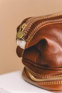 Vintage Leather <b>Toiletry</b> Bag Men Travel Dopp Kit Waterproof Cosmetic <b>Storage</b> Case Bag LTB-0137 - Product Image 4