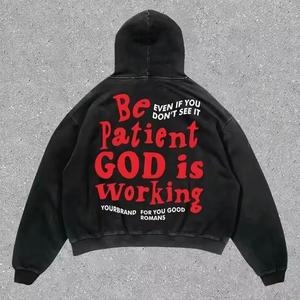 Pull-over en coton imprimé de haute qualité, sweat à capuche imprimé pour homme, vêtements décontractés modernes et élégants en polaire chaude, sweat à capuche imprimé pour homme - Product Image 2
