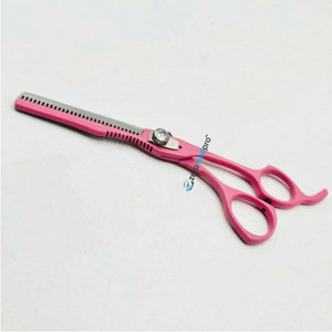 Ciseaux de barbier de haute qualité, en acier inoxydable, couleur rose, avec logo personnalisé et emballage - Product Image 4