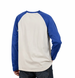 Camiseta de Manga Larga Raglán para Hombre con Estampado Fotográfico, Ribete en Contraste, Cuello Redondo, Estilo Casual, Corte Regular, 100% Algodón Jersey - Product Image 2