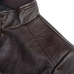 Chaqueta de Cuero Genuino LONG MISSION INDUSTRY con Cremallera Regular, Cuello Mao Calefactable, Estilo Casual de Invierno, Servicio OEM, Fabricación en Pakistán - Product Image 6