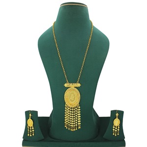 Necklace With Earrings <b>Jewellery</b> <b>Set</b> Goldplated Pure Brass High Quality Trendy African Design Jewelry - Product Image 3