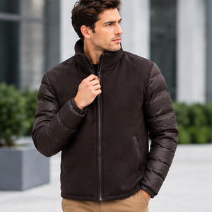Veste à capuche pour homme en polyester/nylon noir coupe-vent respirante à séchage rapide, style streetwear, fermeture éclair sur le devant, col montant, coupe ajustée, taille standard - Product Image 5