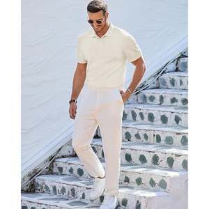 Polo Casual para Hombre, de Verano, Manga Corta, Tejido Elástico, para Golf, Playa o Vacaciones - Product Image 6