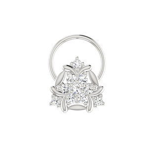 AJRETAIL – Clou de nez en or 14 carats pour femme, diamant naturel de 0,12 carat, taille brillant rond, style ethnique, couleur HI, clarté VS-SI - Product Image 3