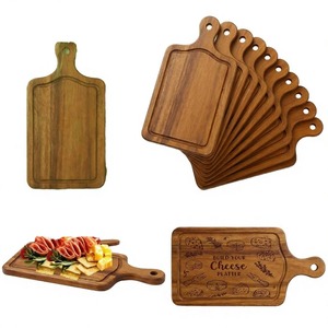 เขียงไม้กระถินทรงสี่เหลี่ยมพร้อมหูจับ ชุดถาดเสิร์ฟชีส เขียงครัว - Product Image 4