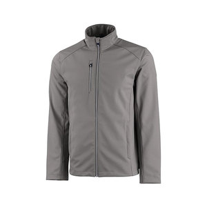 Veste Softshell Homme Noire Coupe-Vent à Fermeture Éclair Col Montant Décontractée pour l'Automne Coupe Droite en Polyester Qualité Supérieure Vente en Gros - Product Image 4