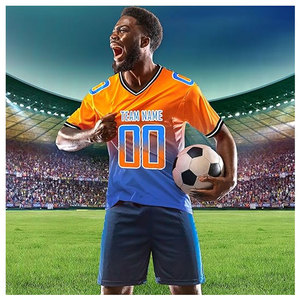 เสื้อฟุตบอลแบบกำหนดเองสำหรับผู้ชายและผู้หญิง เสื้อกีฬาแบบสั่งทำพร้อมชื่อและหมายเลขส่วนตัว พิมพ์เสื้อทีมของคุณเอง - Product Image 4