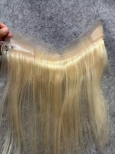 Cabello humano liso de alta calidad con encaje frontal transparente, ligero y transpirable para mujeres, disponible para la venta. - Product Image 1