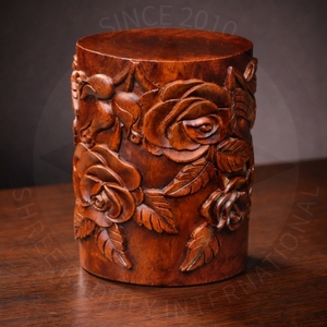 Quemador de incienso de teca tallado a mano de primera calidad, incienso indio 100% natural, ecológico, antiolores, Shree Radhey International - Product Image 4