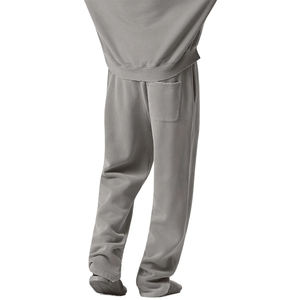 Pantalon de survêtement en molleton de coton de haute qualité, coupe droite épaisse, idéal pour porter par-dessus les chaussures, avec logo personnalisé et broderie 3D - Product Image 5