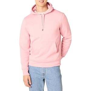 Sweat à capuche d'hiver pour homme en coton de haute qualité avec col en cuir et patch en polaire, vente en gros - Product Image 1