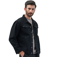Chaqueta de Mezclilla para Hombre en Oferta, con Panel Frontal de Manga Larga, Cierre con Botones, Estilo Urbano, Invierno, Antibacteriana y Ecológica