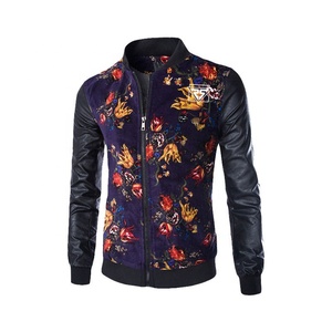 Chaqueta con letras estampadas y texto de lana ultra suave para hombre, chaquetas cálidas gruesas al por mayor de alta calidad - Product Image 3