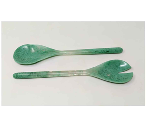 Indian Handmade Resin Salad Server Set Eco-Friendly Serving <b>Spoon</b> with <b>Measuring</b> Handle Dishwasher Safe Salad Server - Product Image 4